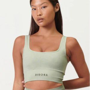 NWT - DISORA SQUARE NECK SPORTS BRA - PISTACHIO GREEN